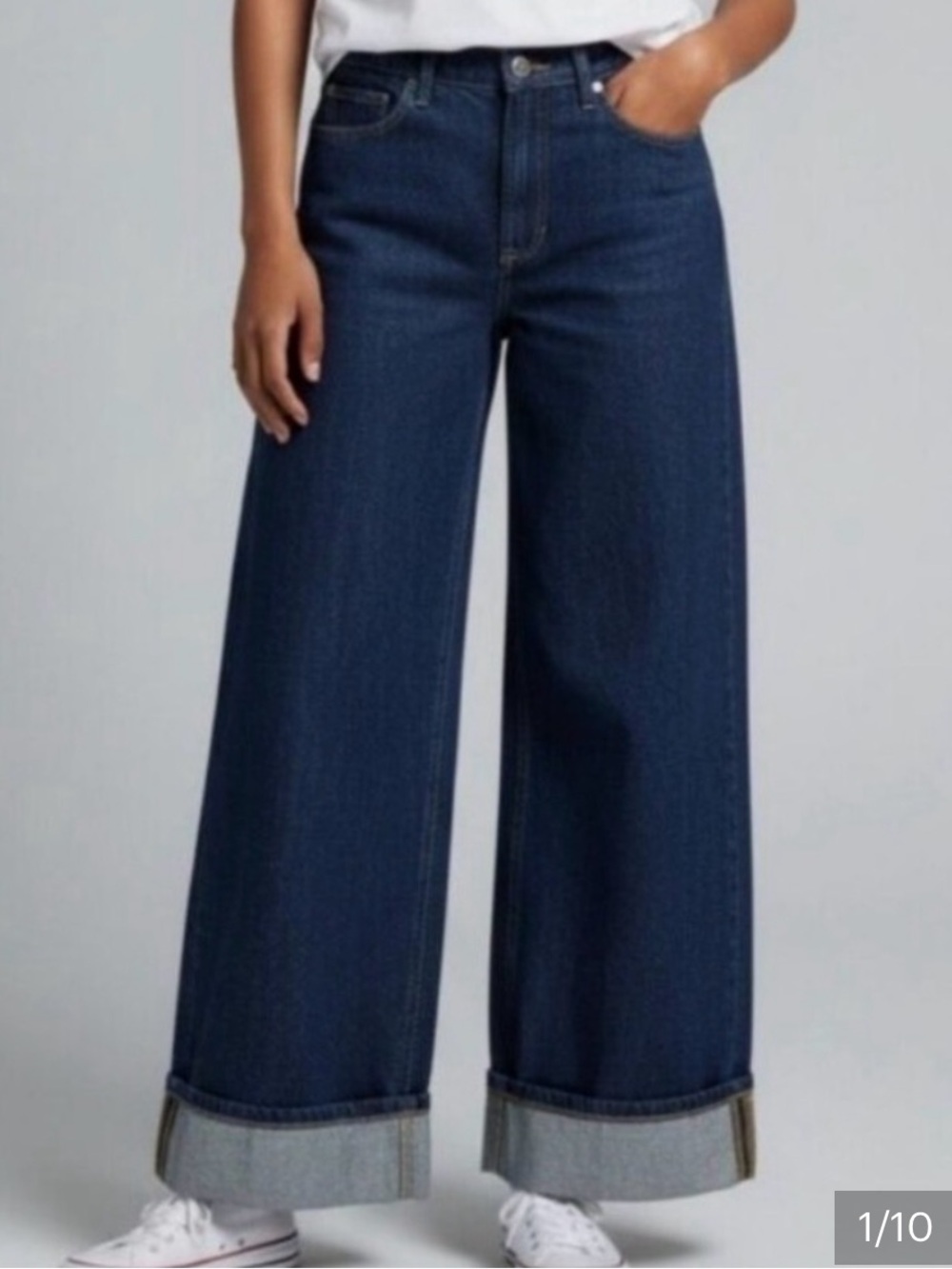 Joe's Jeans Wide-Leg Hackney Jeans in Dark Blue Denim size 31